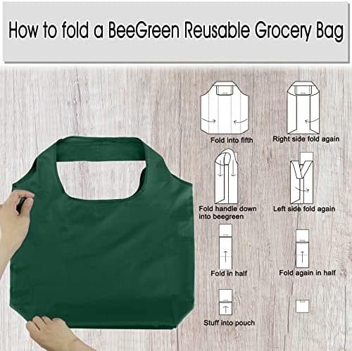 BeeGreen Újrahasználható-Élelmiszer-Csomagokat Színes 10 Pack 50LBS Extra Nagy & BeeGreen Több Szín Újrahasználható-Zöldséges-Zsák