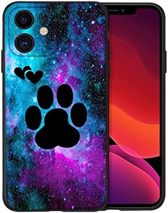 SARNFANS Állatok Kompatibilis az iPhone 11 Esetben 6.1 Colos 2019,Színes Kutya Mancsa Galaxy Nyomtatás