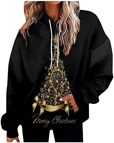JJHAEVDY Női Nyakkendő Festék Alkalmi Hosszú Ujjú kapucnis felső Melegítőfelső Húzózsinórral Pulóver Tunika