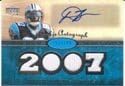 2007-Es Felső Szint Hiteles Dwayne Jarrett Autogramot & Quad Játék-Kopott Jersey Újonc Kártya