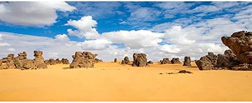 AWERT Nap Sivatagban Terrárium Háttér a Kék Eget Rock Narancs Sivatagi Hüllő Élőhely Háttér 24x16 cm Vinil