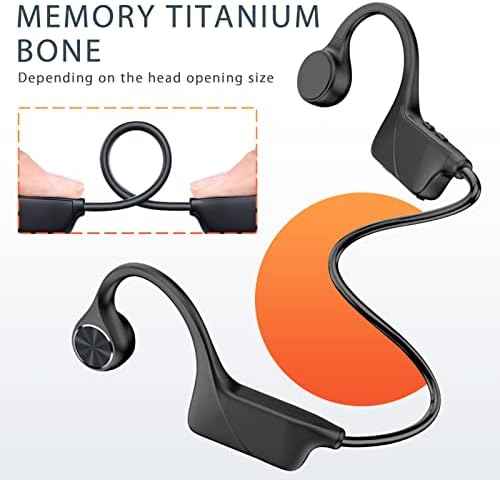 NouSKaU csontvezetéses Fejhallgató, Bluetooth 5.0 Nyitott Fejhallgató Beépített Mikrofon, IPX7 Sweatproof
