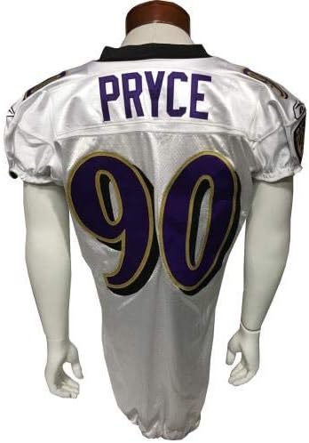 Trevor Pryce aláírt játék használt, 2008 Ravens Jersey Autogramot INS CBM COA 1/1 - Dedikált NFL Mezeket