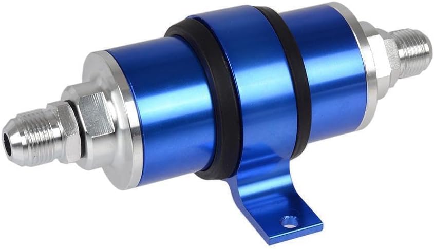 Aikosin Üzemanyag Szűrő Univerzális Kék 30 Mikron Tuskó Alumínium Inline Üzemanyag/Benzin Szűrő Tartó