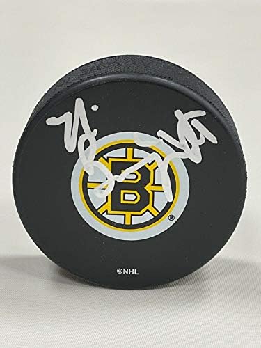 Nick Boynton Aláírt Boston Bruins Vintage Puck - w/COA - Dedikált NHL Korong