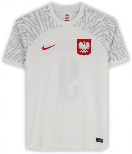 Keretes Robert Lewandowski Lengyelország Nemzeti Csapat Dedikált Nike 2022-23 Fehér Jersey - Dedikált