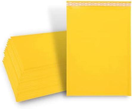 PSBM Kraft Buborék Mailer, 8.5x12 Es, 2800 Csomag, Párnázott Szállítási Boríték Leveleket, Arany Sárga,