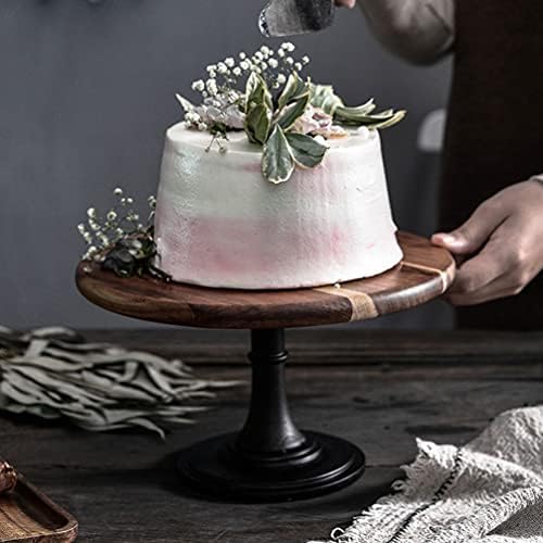 általános Torta Állvány Fából készült Cupcake Kijelző Állni Kerek Snack Rack Esküvői Desszert Állvány