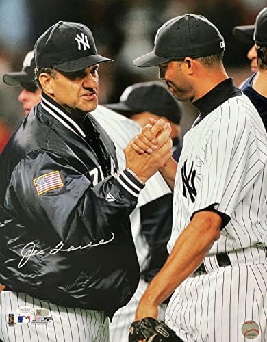 Joe Torre Aláírt 16x20 Szövetség Coa W109715 W/Rivera New York Yankees - Dedikált MLB Fotók