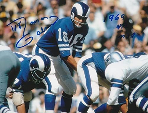 RÓMAI GABRIEL LOS ANGELES RAMS 1969 NFL MVP AKCIÓ ALÁÍRT 8x10 - Dedikált NFL-Fotók