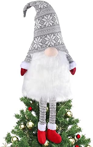 Karácsonyfa Topper Gnome, 32 Hüvelyk Nagy Kézzel Készített Svéd Tomte Barátja Xmas Gnome-Fa Toplisták