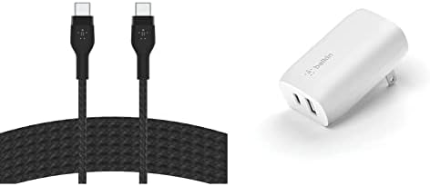 Belkin BoostCharge Flex Pro Fonott USB Típus C-C Kábel & 37 Wattos USB-C Fali Töltő - Tápellátás 25W USB-C