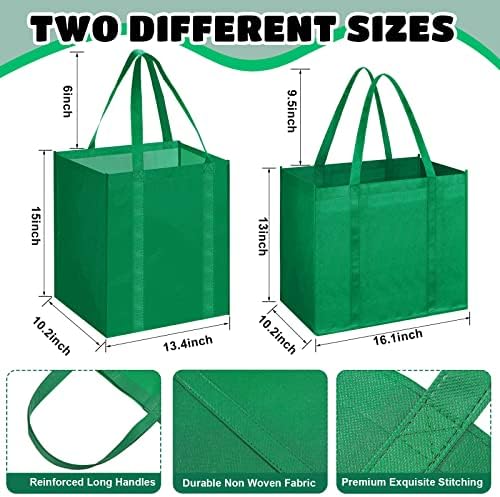50 Pack Újrafelhasználható táska Vásárlás Élelmiszerbolt Tote Bags fogantyúval Lehajtható Ruhával Táskák
