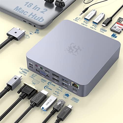 USB-C Hub Notebook Tabletta Típus C-Hub-4k-60Hz HDMI VGA RJ45 Aux USB Hub 3.0 Adapter