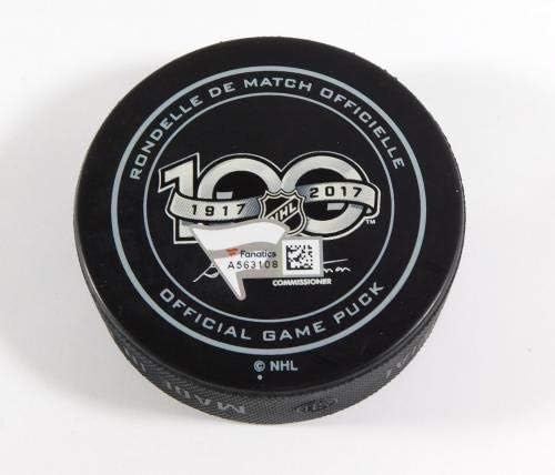 Jean-Francois Berube Aláírt Hivatalos NHL Jégkorong Blackhawks Fanatikusok Auto 08 - Dedikált NHL Korong