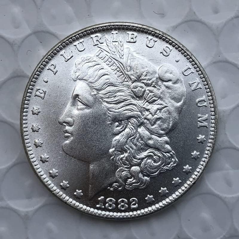1882C Változata Az Amerikai Morgan Érme Ezüst Dollár Réz ezüstözött Antik Kézműves Külföldi Emlékérme