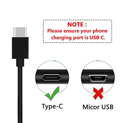USB-C Töltő Töltő kábel Kábel Kompatibilis az Echo Rügyek 2, Raycon E25 Pro E55 E85 Fitness/Játék, Tranya