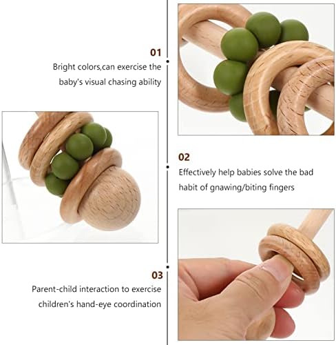 Kisangel Fa Kézi Bell Csörgő Játékok Fa Rázza Játék Oktatási Kezét Gyűrű Gyerekek Játékszere