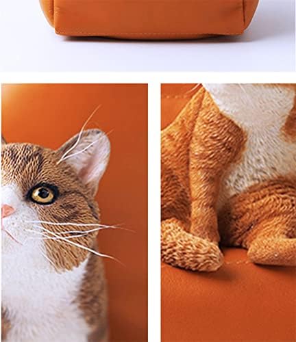 joyluckycat Lusta Macska Modell Szimulációs Narancssárga Macska Kisállat Macska Aranyos Gyógyító Kis Dísz