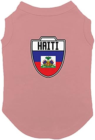 Haiti - Ország Labdarúgó Crest Kutya Póló (Lila, 3X-Nagy)