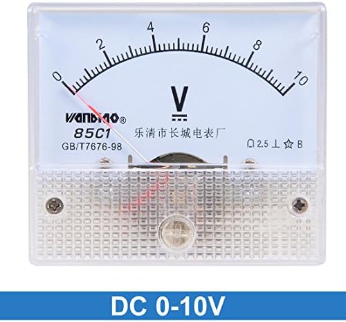 uxcell DC 0-10V Analóg Panel Feszültség Mérő Voltos Méter 85C1 2,5% - os hibahatár