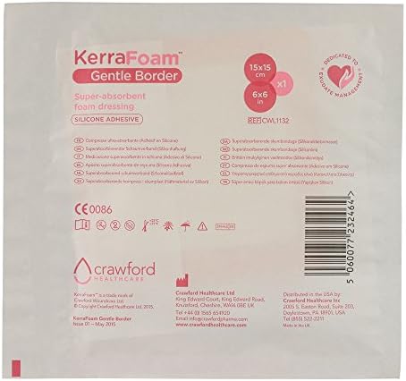 KerraFoam 6 x 6 Szelíd Határon Hab Öltözködés a sebkezelés (CWL1132) - Aids-sebgyógyulás Elnyeli, majd