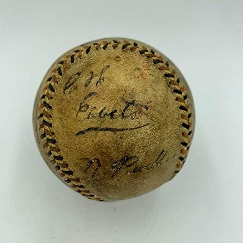 Az Egyetlen Ismert Charles Ebbets Aláírt Baseball Ebbets Mező 1913 Nyitó Nap SZÖVETSÉG - Dedikált Baseball