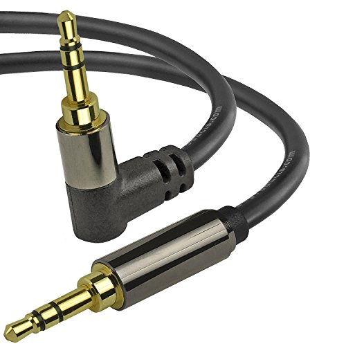 Mediabridge™ 3,5 mm-es férfi Férfi Jobb Szög, Sztereó Audio Kábel (4 Méter) - 90° - Os Csatlakozó a Flush-Kapcsolatok