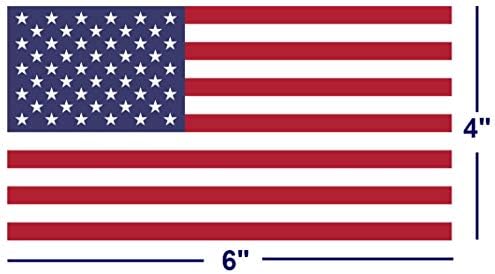 SecurePro Termékek - 2 db - Nagy 4 x 6, Téglalap alakú, amerikai Egyesült Államok Amerikai Zászló Matrica