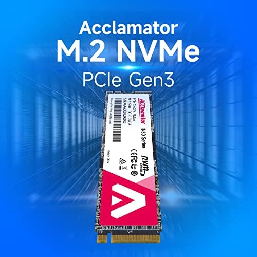 Acclamator 2 tb-os SSD PCle Gen3x4, NVMe M. 2 2280, Belső szilárdtestalapú Meghajtó N30 Tároló PC, Laptop,