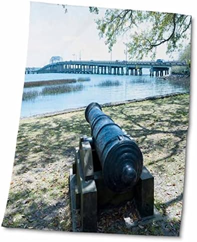 3dRose Dél-Karolina, Beaufort, vízparton, parkban, Erdőben Memorial Bridge - Törölköző (twl-259983-3)