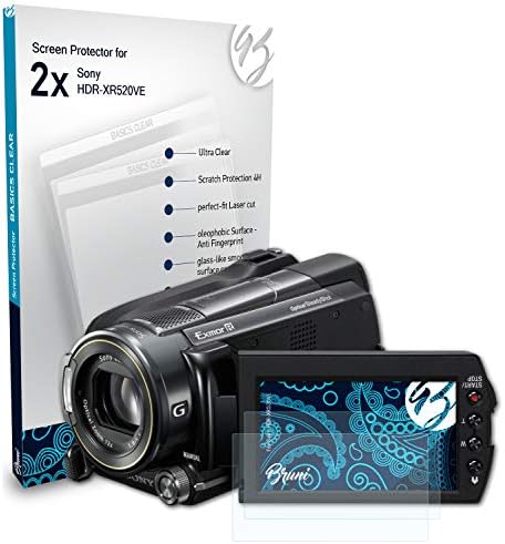 Bruni képernyővédő fólia Kompatibilis Sony HDR-XR520VE Védő Fólia, Crystal Clear Védő Fólia (2X)