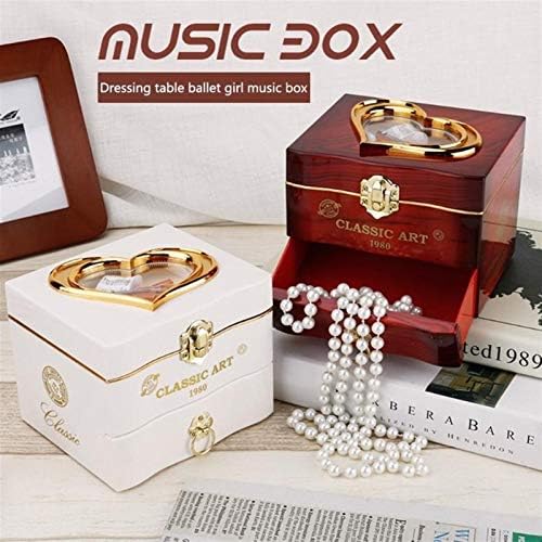 EMERS Gyönyörű - Music Box Klasszikus Forgó Táncos Balerina Piano Music Box Óramű Műanyag ékszerdoboz