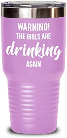 Figyelmeztetés A Lányok Újra Iszik Dobon, Vicces Legjobb Barátom Ajándék, BFF Nővér, Bögre, pohár, pohár