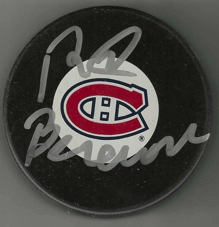 Vörös Berenson Aláírt Montreal Canadiens Puck - Dedikált NHL Korong
