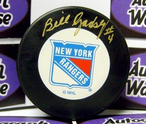 Bill Gadsby aláírt Korongot (New York Rangers) - Dedikált NHL Korong