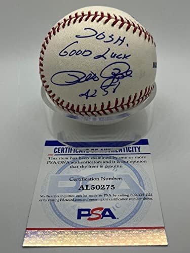 Pete Rose Aláírt Autogramot Személyre szabott Josh sok Szerencsét Baseball PSA DNS - Dedikált Baseball