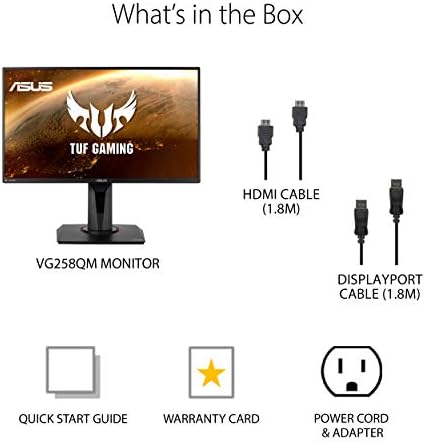 Az ASUS TUF Játék 24.5 1080P HDR Monitor VG258QM - Full HD, 280Hz (Támogatja a 144 hz)(Felújított)