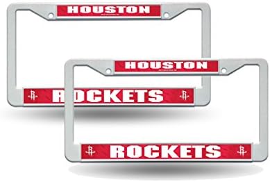 Houston Rockets NBA Fehér Műanyag, (2) Automatikus Rendszámtábla Keretbe