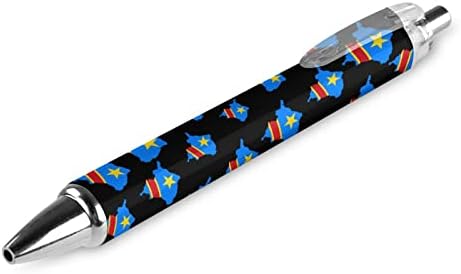 Kongó Zászló Térkép Behúzható Roller Toll Golyóstoll Kék Tintával Sima Írás 0,5 mm Csomag 1/2/4 4 DB