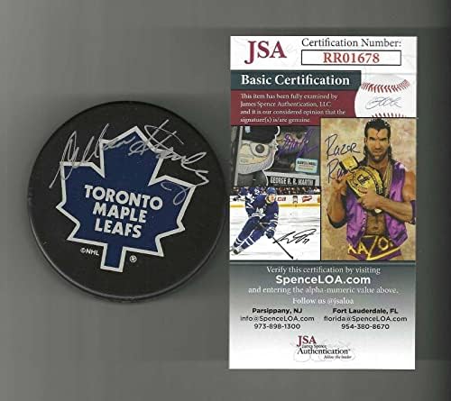 Allan Stanley Aláírt Toronto Maple Leafs A Glas Co Korong SZÖVETSÉG COA - Dedikált NHL Korong