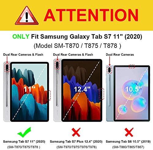 IVY 360 Fok Kitámasztó burkolata Kompatibilis a Samsung Galaxy Tab S7 11 2020-ig (SM-T870/T875) Álljon
