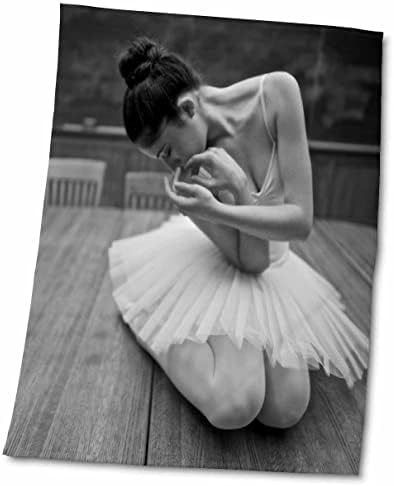 3dRose Klasszikus balerina táncol be egy osztályterembe mozog, mint a szél, Törölköző (twl-216052-3)