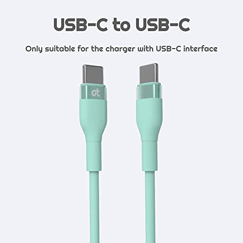ÓSZ Töltő Kábel,USB C-USB-C-Szilikon Kábel, (3.9 ft) Gyors Töltés C Típusú Kábel Samsung Galaxy S20/S10/S9/Note10/9,MacBook