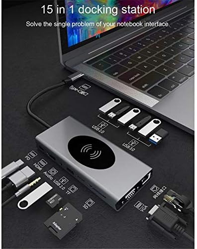USB-C-Hub, C Típusú Elosztó Adapter HDMI 4K,13 1/14 a 1/15 a 1triple Kijelző USB-c-hub USB 3.0 hdmi/vga/gigabit