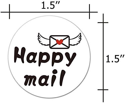 Boldog Mail Matricák Mail Small Business Címkék 1.5 Köszönöm Szállítási Borítékban Seals-Boldog Mail Köszönöm