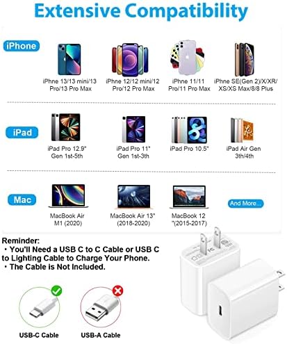 30W USB-C Töltő iPhone 14 Pro Max, iPhone 13 Pro Max, MacBook Air 13, iPad Pro 12.9, szupergyors Töltő