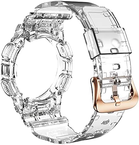 AEHON Pántok+tok Samsung Galaxy Óra Aktív 2 40mm Teljes Borító Átlátszó TPU Okos Watchband Karkötő Lökhárító