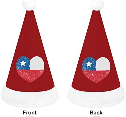Chile Retro Szív Alakú Zászló Karácsonyi Kalap Személyre Szabott Télapó Sapka Vicces Karácsonyi Díszek