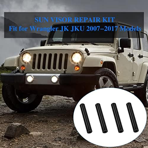 Napellenző Javítás Készlet Jeep Wrangler JK JKU 2007-2017,Sunvisor Javítás Cső a Jeep JK, Gumi(4DB)